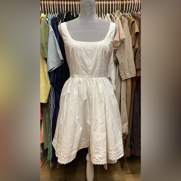 NWT J crew fit and flare mini dress with rickrack trim - Picture 4 of 7